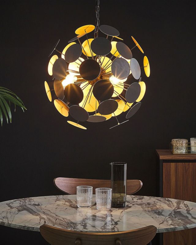 Lampa wisząca Maritsa Metal Czarno-złoty 1 szt.