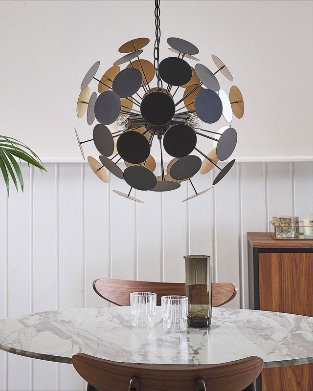 Lampa wisząca Maritsa Metal Czarno-złoty 1 szt.