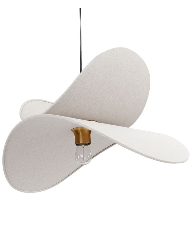 Lampa wisząca Mascota Len syntetyczny Jasnoszary 1 szt.