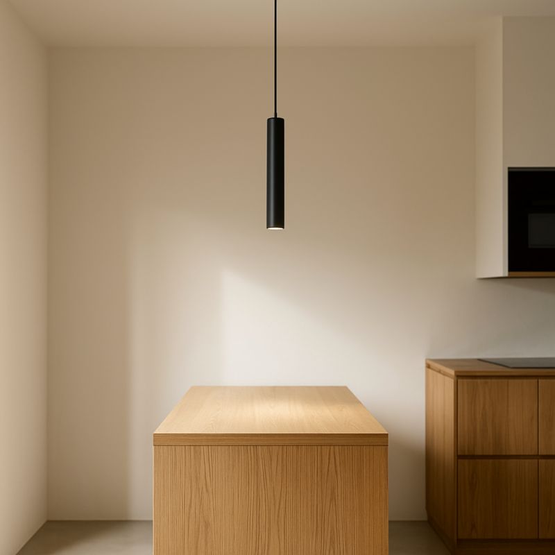 Lampa wisząca MasterLED Keon LED GU10  sufitowa tuba 131 cm IP20 czarna matowa 1 szt.