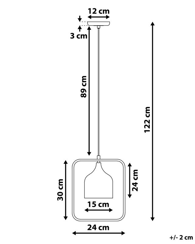 Lampa wisząca Mavone Metal Czarny 1 szt.