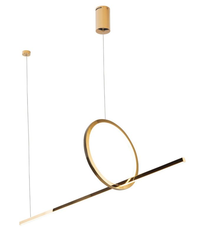 Lampa wisząca Maxlight Lozanna złota nowoczesna wbudowany LED 18W 1 szt.