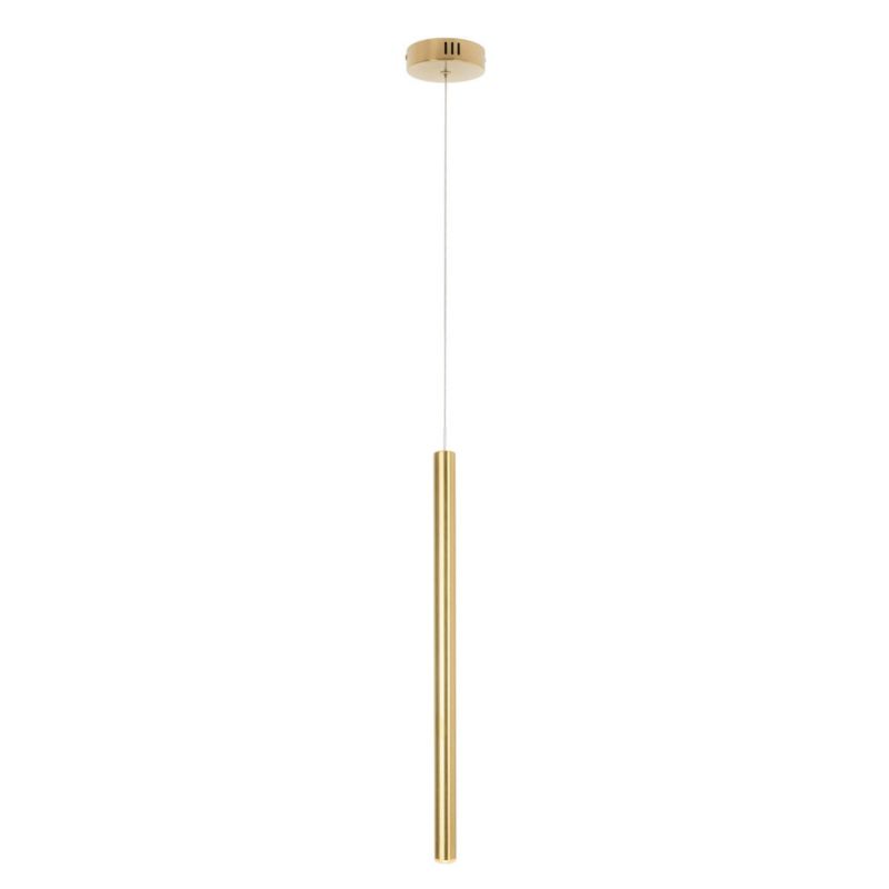 Lampa wisząca Maxlight Organic złota szczotkowana punktowa tuba wbudowany LED 1W 1 szt.