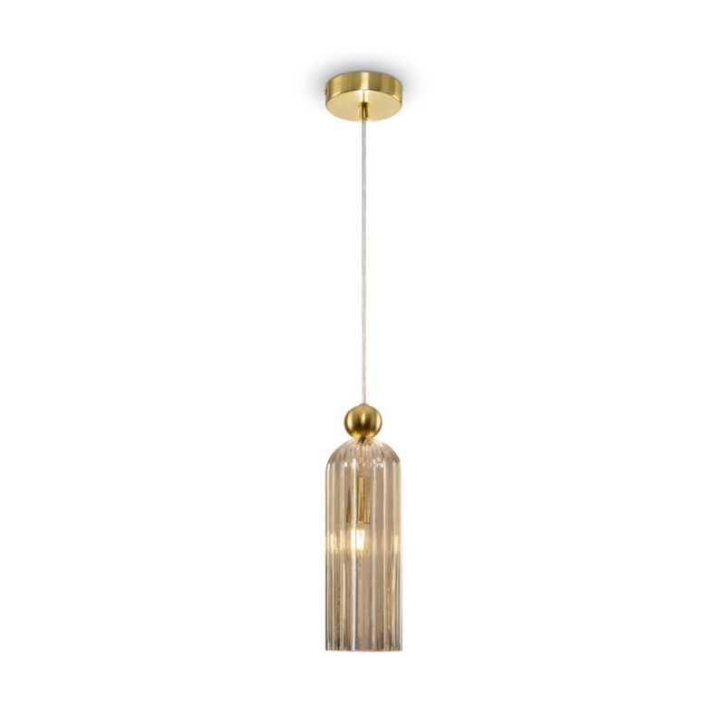 Lampa wisząca Maytoni Antic mosiężno-złota wym: 187,5 x 10 x 10 cm 1xE14 x 40W szkło 1 szt.