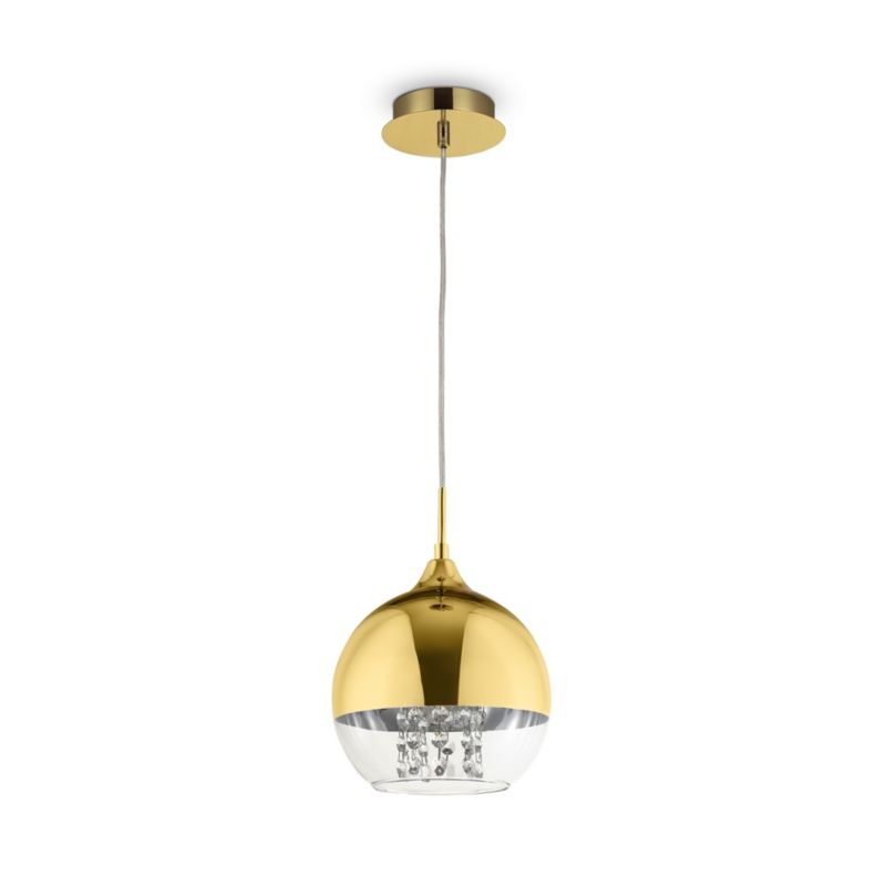 Lampa wisząca Maytoni Fermi złota z kryształkami glamour 1xE27 x 60W 1 szt.