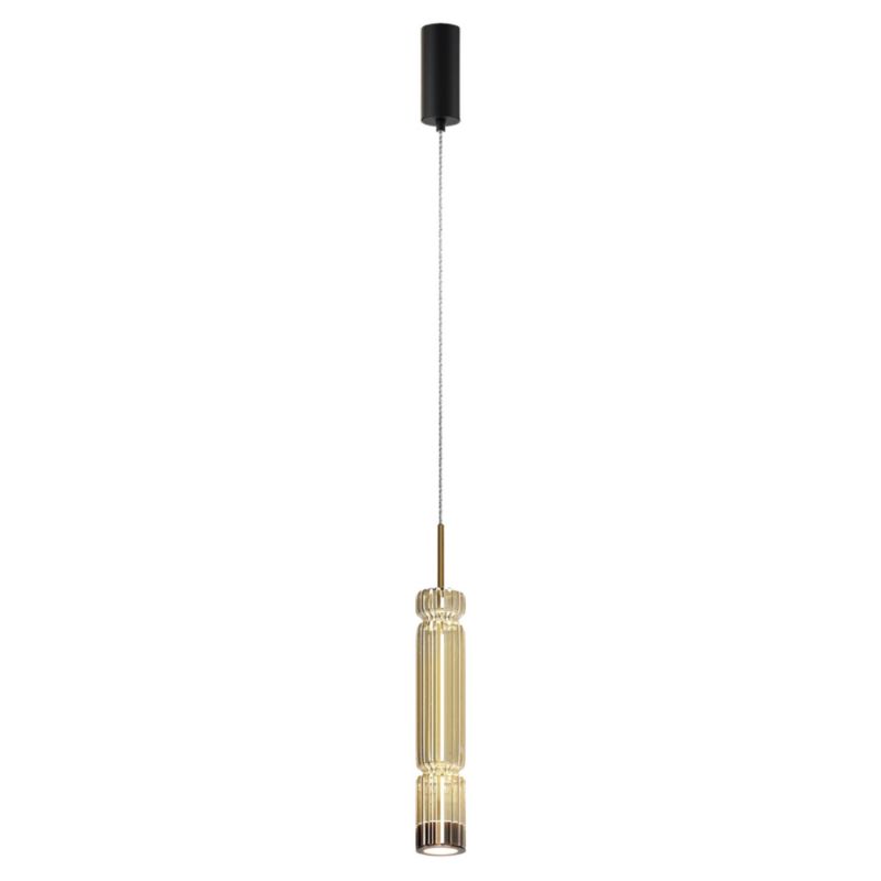 Lampa wisząca Maytoni Ordo 2355 złoto-czarna tuba wbudowany LED 12W 1 szt.