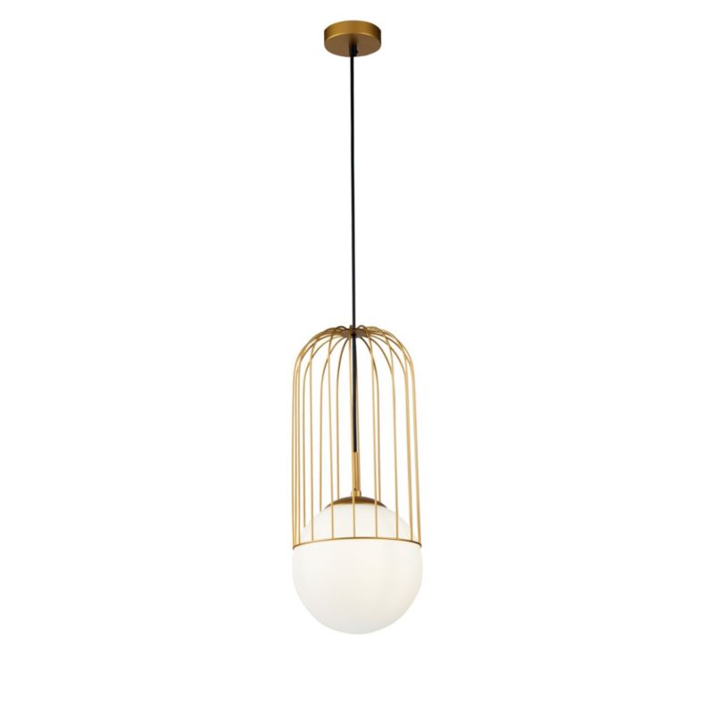 Lampa wisząca Maytoni Telford mosiężno-złota wym: 176 x 20 x 20 cm 1xE27 x  1 szt.