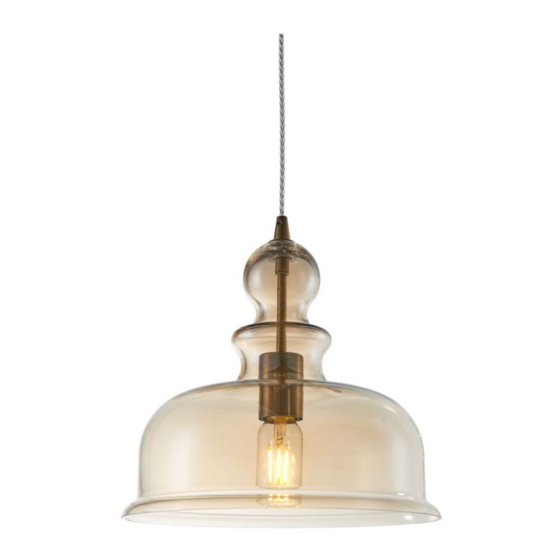 Lampa wisząca Maytoni Tone brązowo-bursztynowy wym: 150 x 29,7 x 29,7 cm 1xE27 x  1 szt.