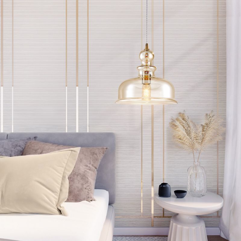 Lampa wisząca Maytoni Tone brązowo-bursztynowy wym: 150 x 29,7 x 29,7 cm 1xE27 x  1 szt.
