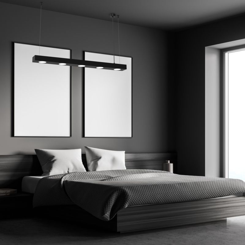 Lampa wisząca Milagro Alexander 8348 czarna szerokość 102 cm 5xGX53 x 12W 1 szt.