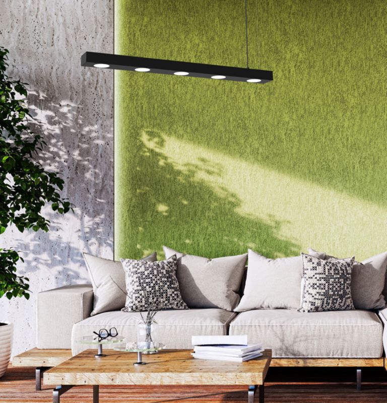 Lampa wisząca Milagro Alexander 8348 czarna szerokość 102 cm 5xGX53 x 12W 1 szt.