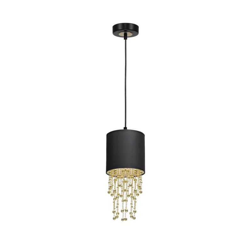 Lampa wisząca Milagro Almeria Czarny-złoty 15 cm 1 szt.