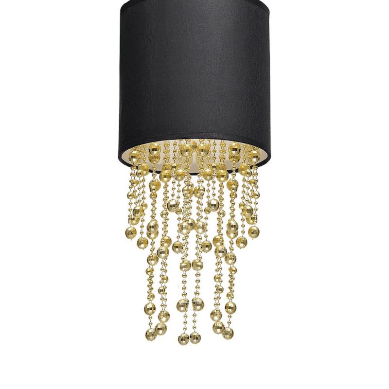 Lampa wisząca Milagro Almeria Czarny-złoty 15 cm 1 szt.
