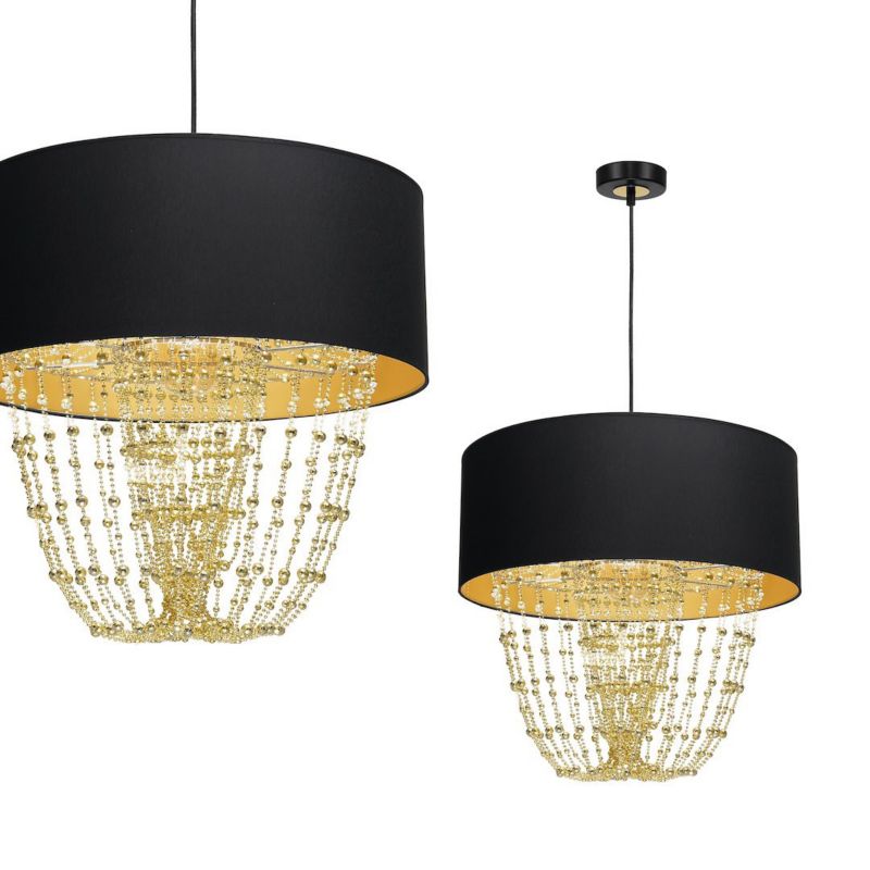 Lampa wisząca MiLAGRO ALMERIA czarny-złoty 1xE27 1 szt.