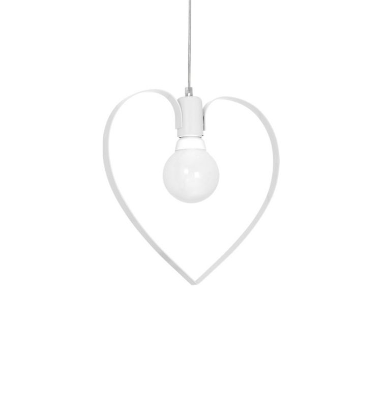 Lampa wisząca Milagro Amore White Metalowe Serce 1xE27 1 szt.