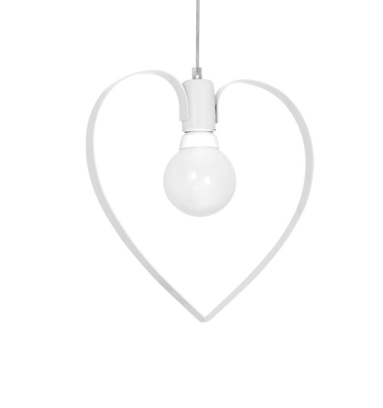 Lampa wisząca Milagro Amore White Metalowe Serce 1xE27 1 szt.