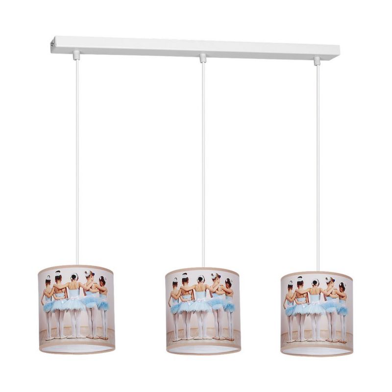 Lampa wisząca Milagro Ballerina 3xE27 Jasny abażur 1 szt.