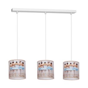 Lampa wisząca Milagro Ballerina 3xE27 Jasny abażur 1 szt.