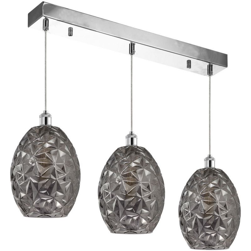 Lampa wisząca Milagro Belize 3xE27 srebrna regulowana wysokość 1 szt.
