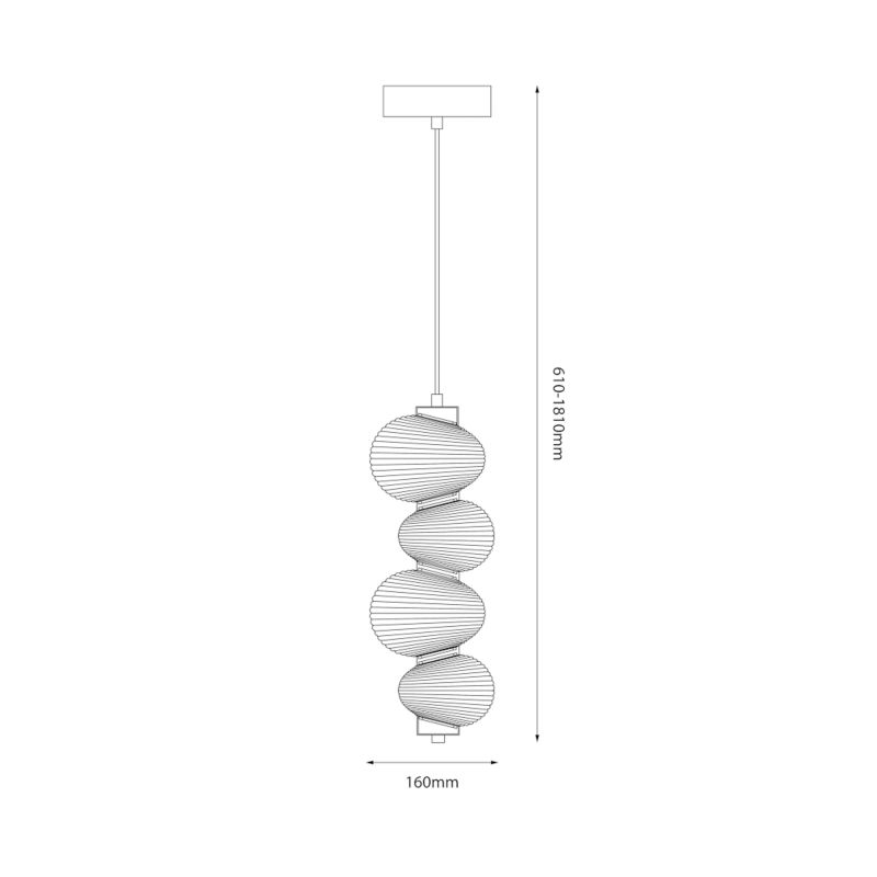 Lampa wisząca Milagro Bolla Led 17w 1 szt.