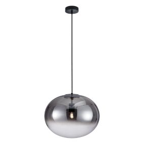 Lampa wisząca Milagro Campania E27 60W czarny transparentny 1 szt.