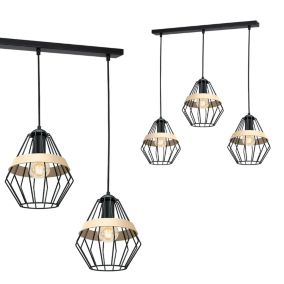 Lampa wisząca Milagro Cliff Black 3 źródła światła 1 szt.