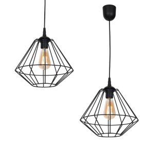 Lampa wisząca Milagro Colin Czarna 1xE27 Stylowy Design 1 szt.