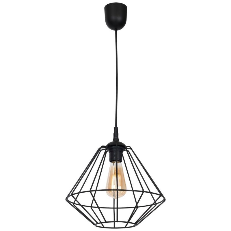 Lampa wisząca Milagro Colin Czarna 1xE27 Stylowy Design 1 szt.