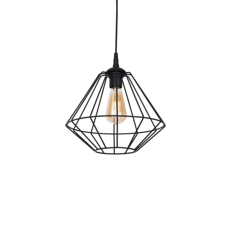 Lampa wisząca Milagro Colin Czarna 1xE27 Stylowy Design 1 szt.