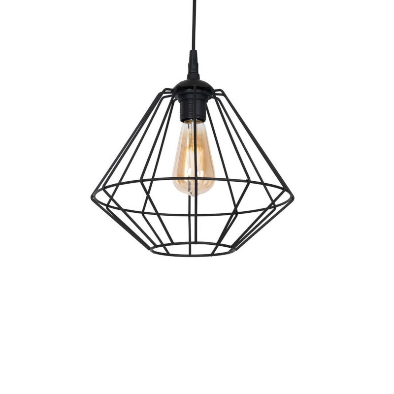 Lampa wisząca Milagro Colin Czarna 1xE27 Stylowy Design 1 szt.