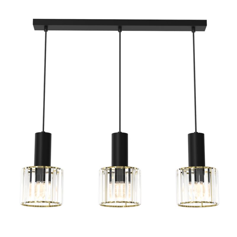 Lampa wisząca Milagro Cristal E27 60W czarny transparentny 1 szt.