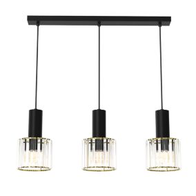 Lampa wisząca Milagro Cristal E27 60W czarny transparentny 1 szt.