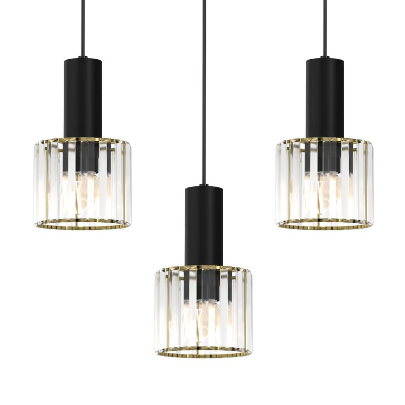 Lampa wisząca Milagro Cristal E27 60W czarny transparentny 1 szt.