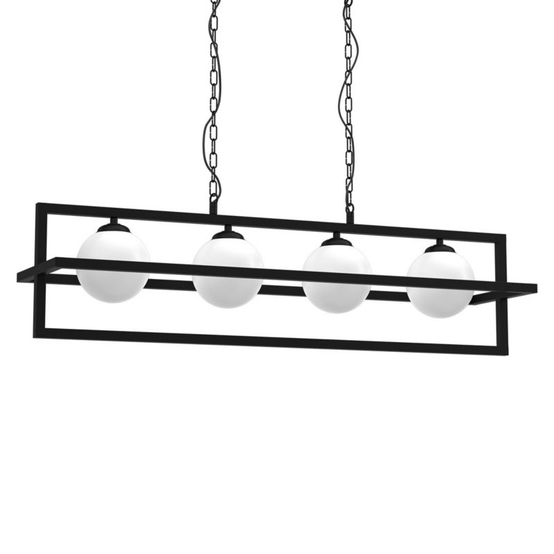 Lampa wisząca Milagro Diego 5705 czarno-biała szerokość 100 cm 4xE14 x 40W 1 szt.