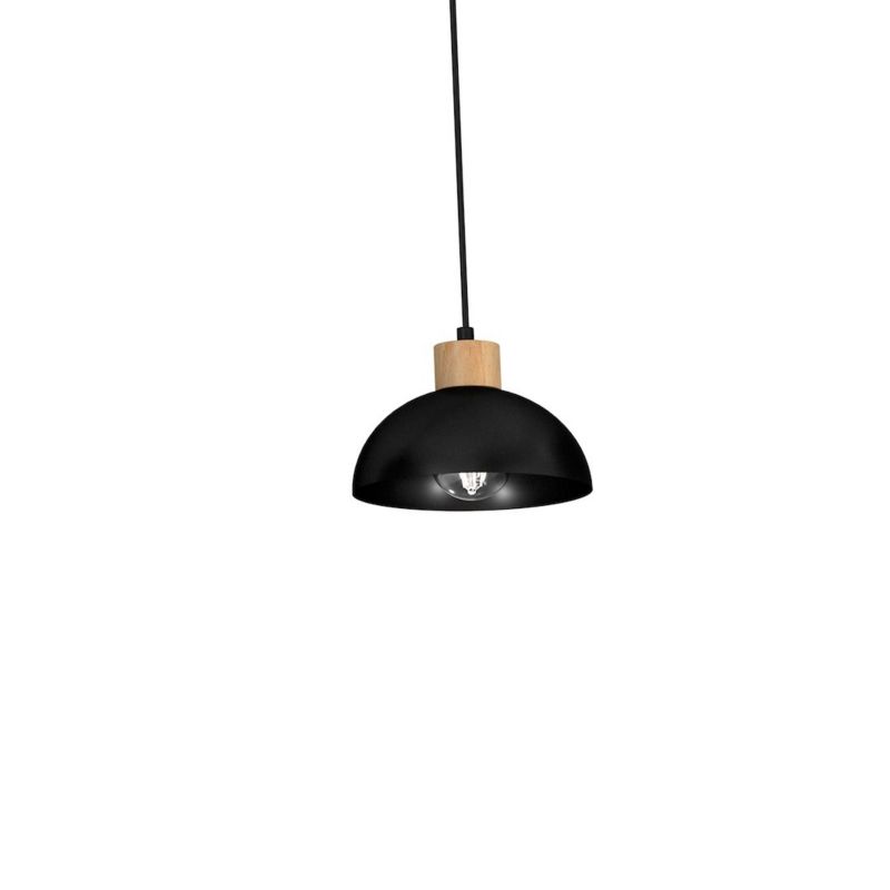 Lampa wisząca MiLAGRO ERIK Black Wood 5xE27 industrialna 1 szt.