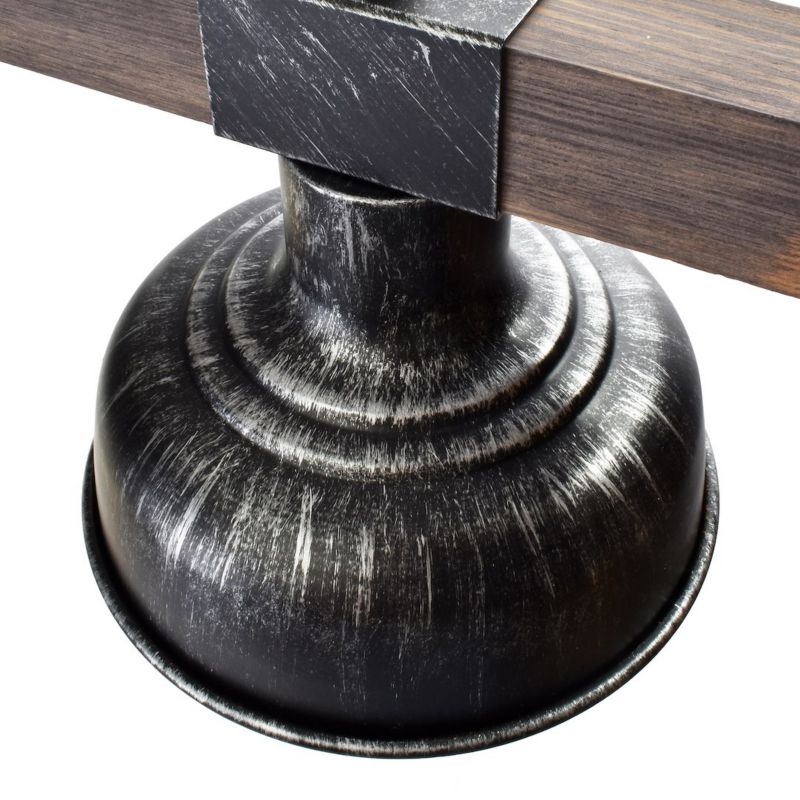 Lampa wisząca Milagro Faro Black Wood 2xE27 Industrialny styl 1 szt.