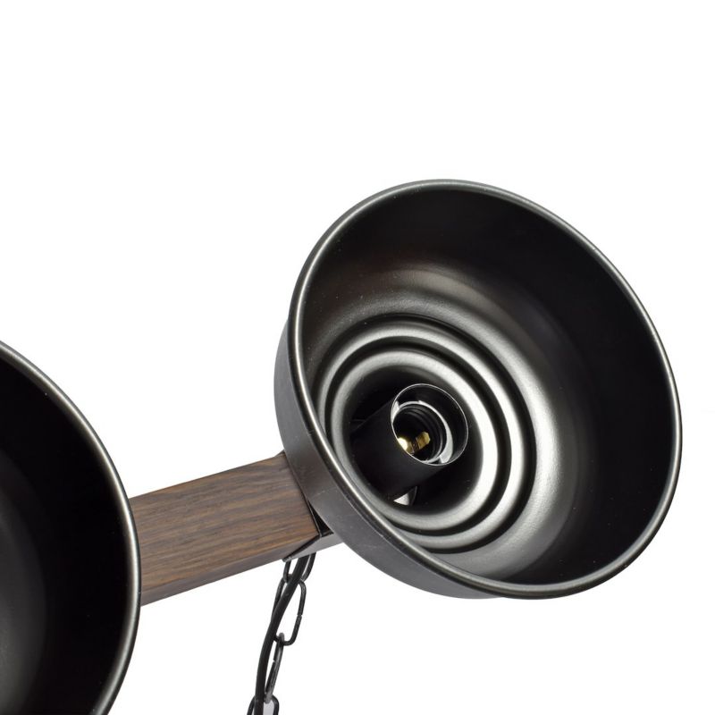 Lampa wisząca Milagro Faro Black Wood 3xE27 Industrialny styl 1 szt.