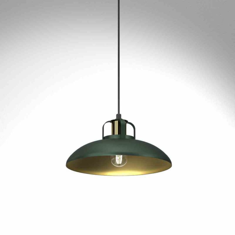 Lampa wisząca Milagro Felix 7090 zielono-złota szerokość 30 cm 1xE27 x 40W 1 szt.