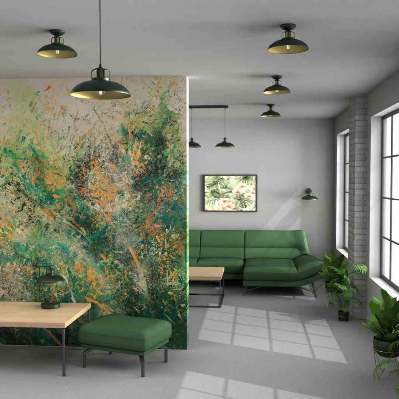 Lampa wisząca Milagro Felix 7090 zielono-złota szerokość 30 cm 1xE27 x 40W 1 szt.