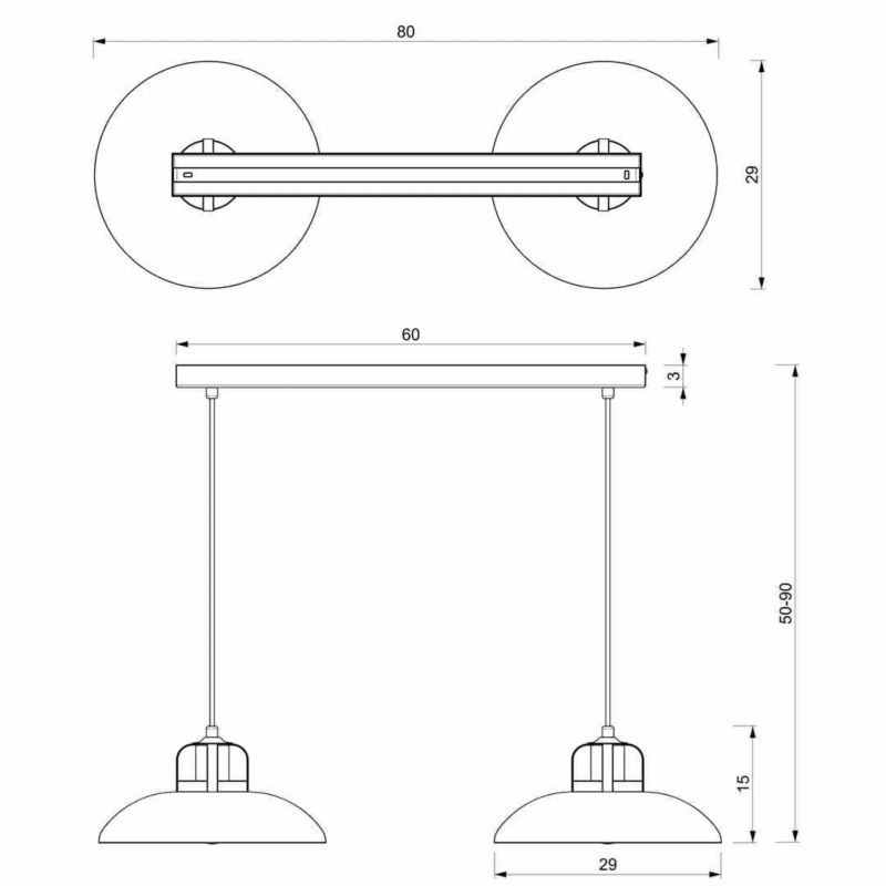 Lampa wisząca Milagro Felix 7106 zielono-złota szerokość 75 cm 2xE27 x 40W 1 szt.
