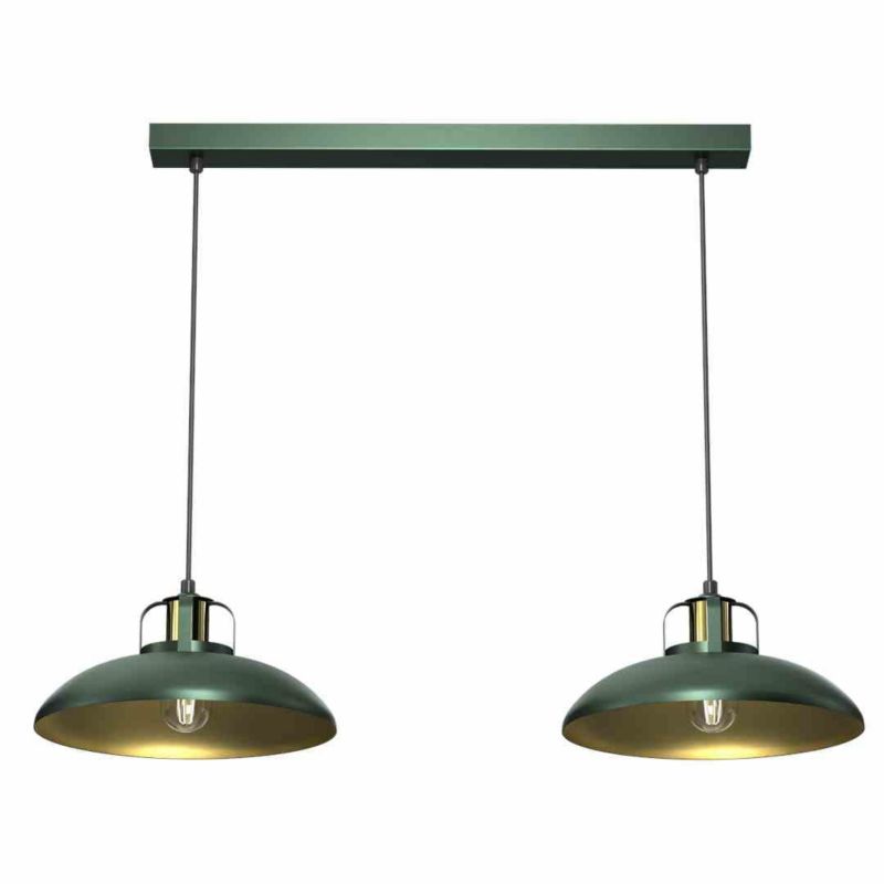 Lampa wisząca Milagro Felix 7106 zielono-złota szerokość 75 cm 2xE27 x 40W 1 szt.