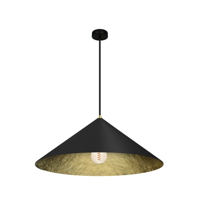 Lampa wisząca Milagro Fuji E27 60w czarny złoty 60 cm 1 szt.