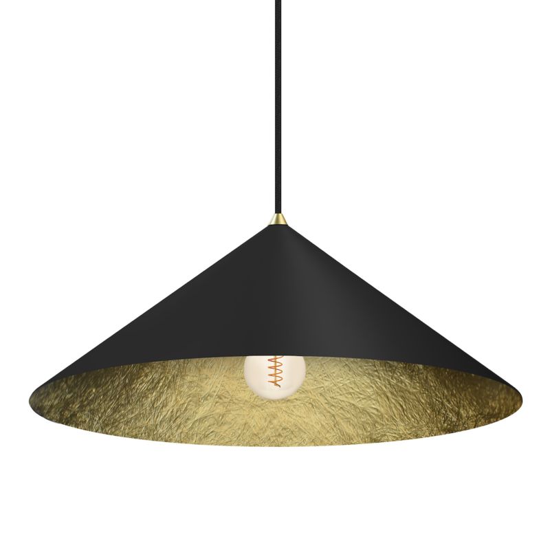 Lampa wisząca Milagro Fuji E27 60w czarny złoty 60 cm 1 szt.