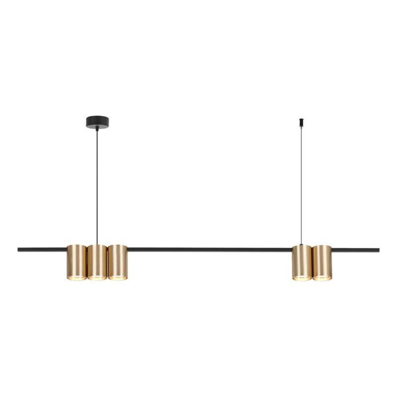 Lampa wisząca Milagro Genesis 3690 złoto-czarna szerokość 100 cm 5xGU10 x 8W 1 szt.