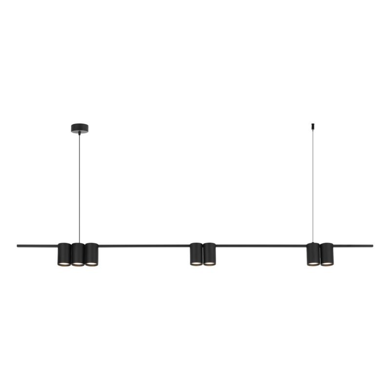 Lampa wisząca Milagro Genesis 3706 czarna szerokość 150 cm 7xGU10 x 8W 1 szt.