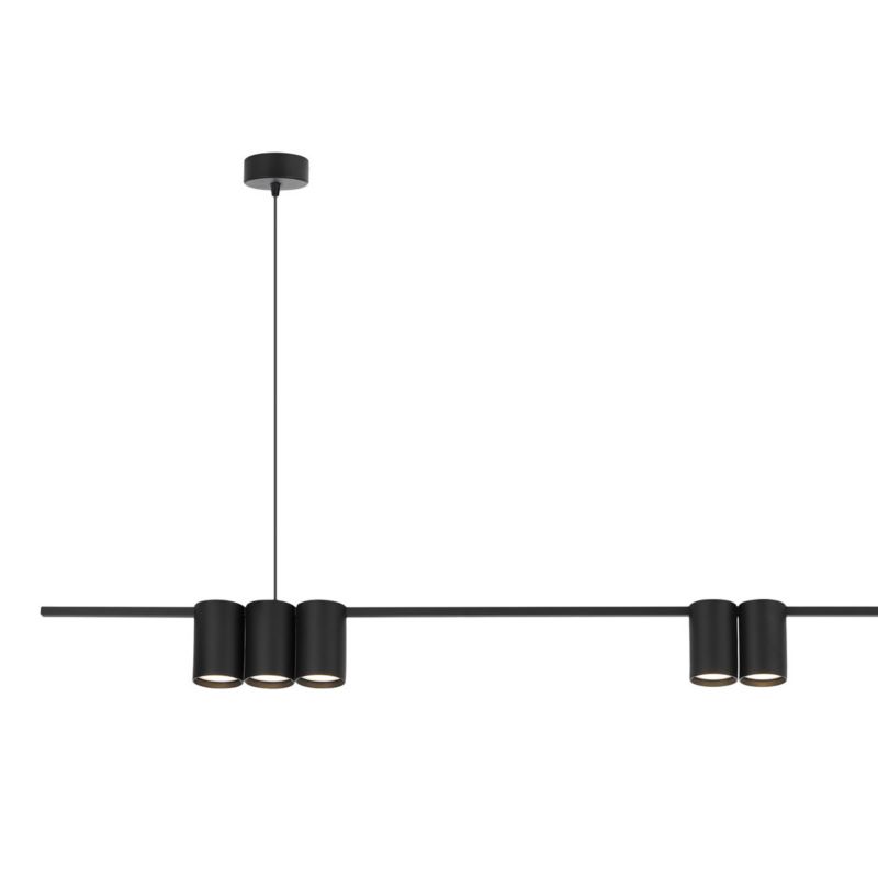 Lampa wisząca Milagro Genesis 3706 czarna szerokość 150 cm 7xGU10 x 8W 1 szt.