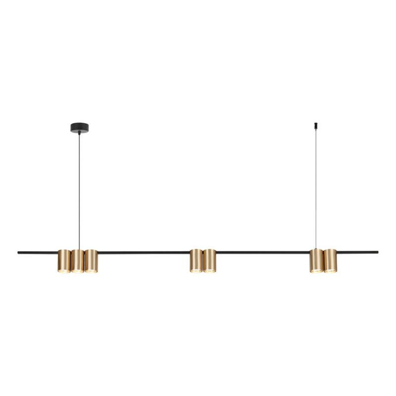 Lampa wisząca Milagro Genesis 3720 złoto-czarna szerokość 150 cm 7xGU10 x 8W 1 szt.
