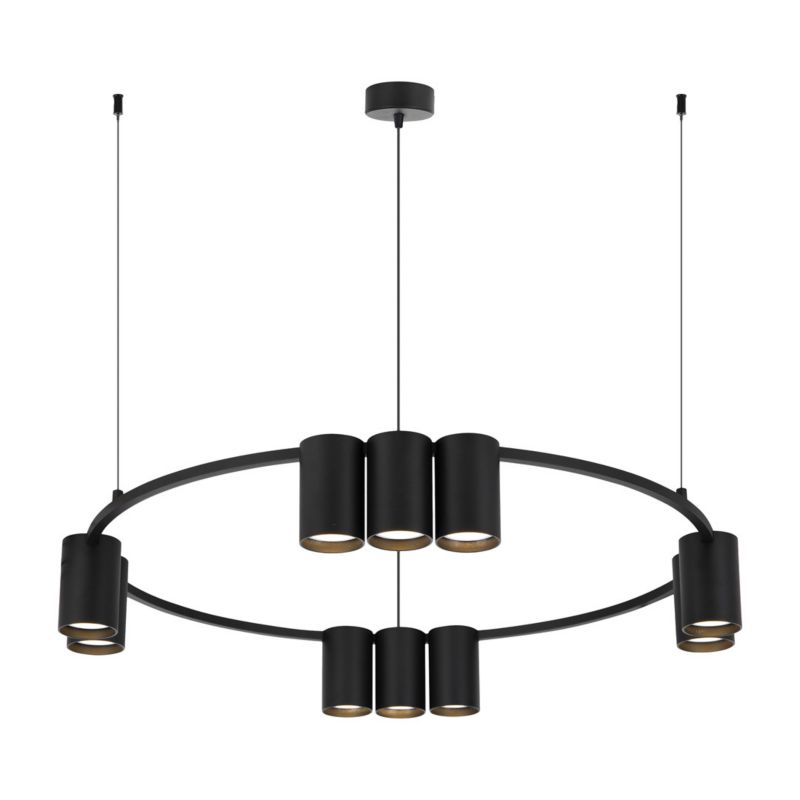Lampa wisząca Milagro Genesis 3737 czarna szerokość 60 cm 10xGU10 x 8W 1 szt.