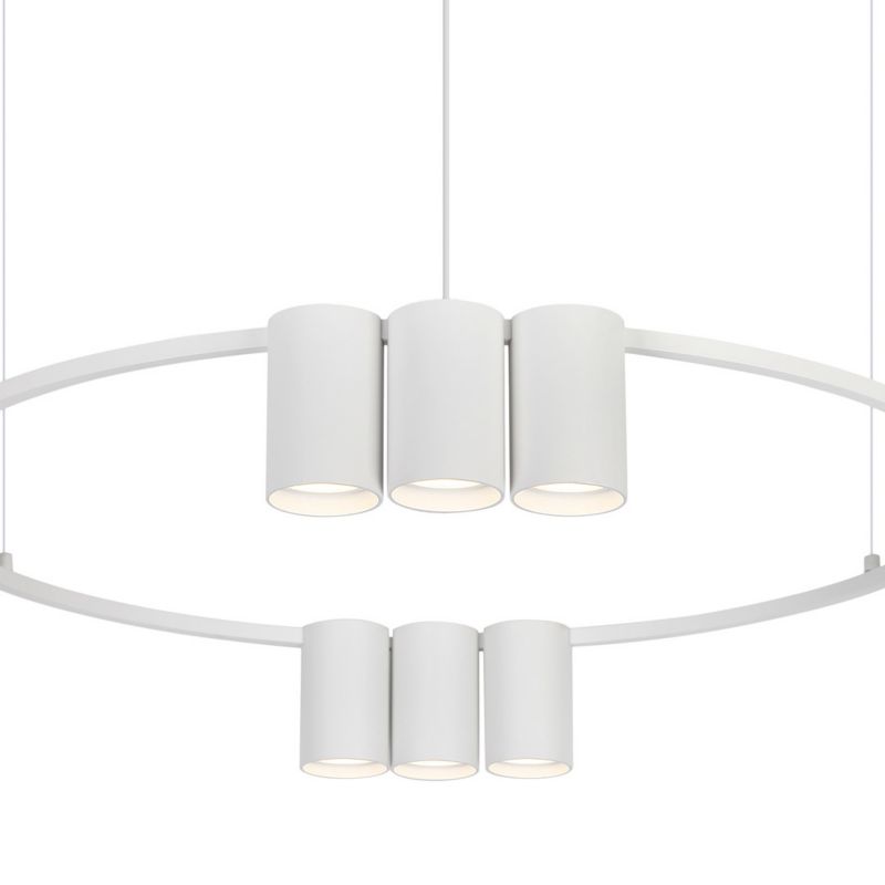 Lampa wisząca Milagro Genesis 3744 biała szerokość 60 cm 10xGU10 x 8W 1 szt.