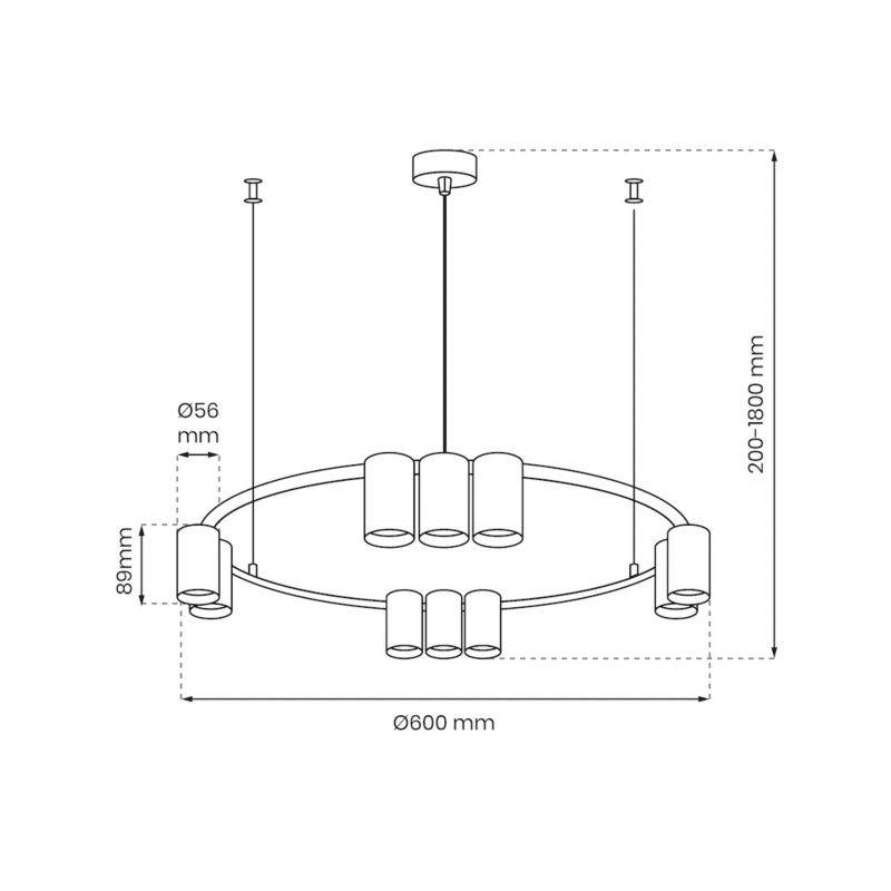 Lampa wisząca Milagro Genesis Gu10 10w 1 szt.